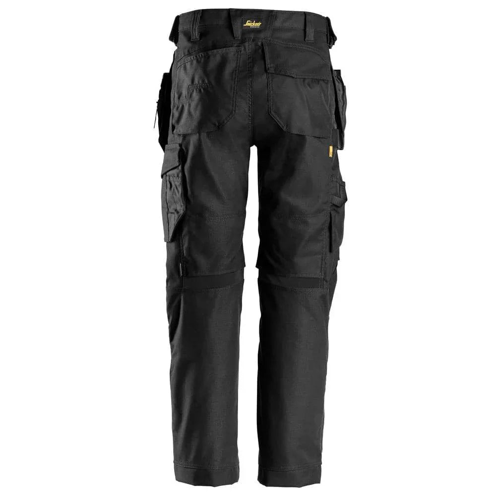 Snickers 6224  AllroundWork, Canvas+ Stretch Work Trousers+ Holster Pockets Black