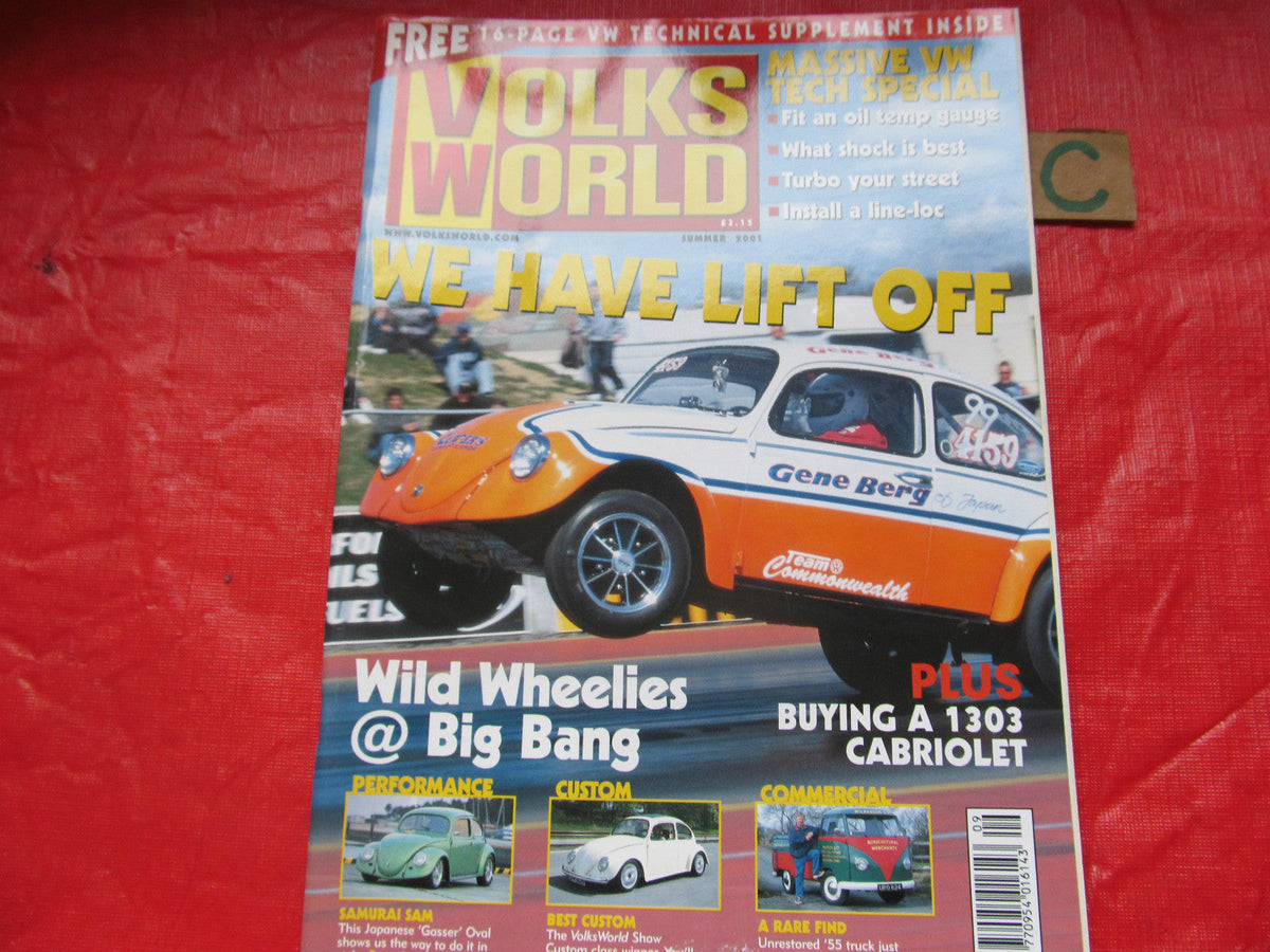 VOLKS WORLD VW MAGAZINE Summer 2001 JAP GASSER OVAL-1955 TRUCK-CUSTOM-CABRIO-KDF