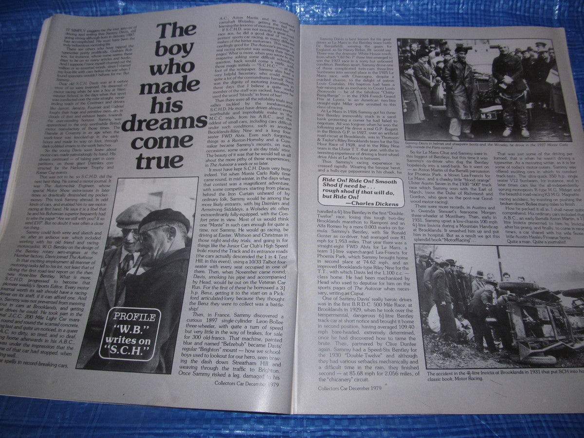 1979 DECEMBER COLLECTORS CAR MAGAZINE / E TYPE MG ALVIS #bk1