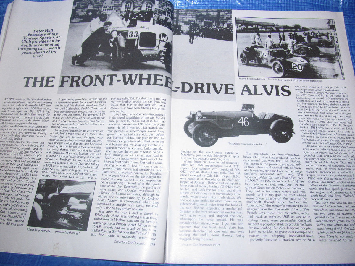 1979 DECEMBER COLLECTORS CAR MAGAZINE / E TYPE MG ALVIS #bk1