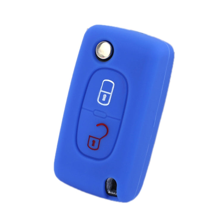 2pcs Car Key Cover for Peugeot 206/2074008/3008 Citroen Sega/Triumph/C5, Black, Red, Pink, Rose Red, Blue, Sea Blue, Orange, Apple Green, New Green, White Gray, Luminous Green, Luminous Blue, Yellow, Blue Gray