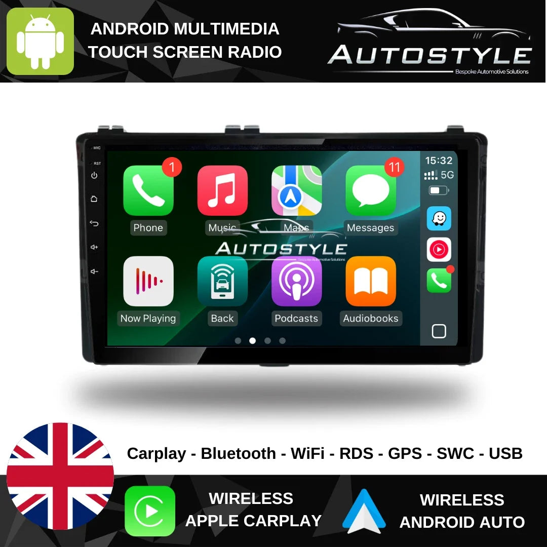 Toyota Corolla E170 / Toyota Auris Apple Carplay / Android Auto 9" Stereo Upgrade 2016-2019