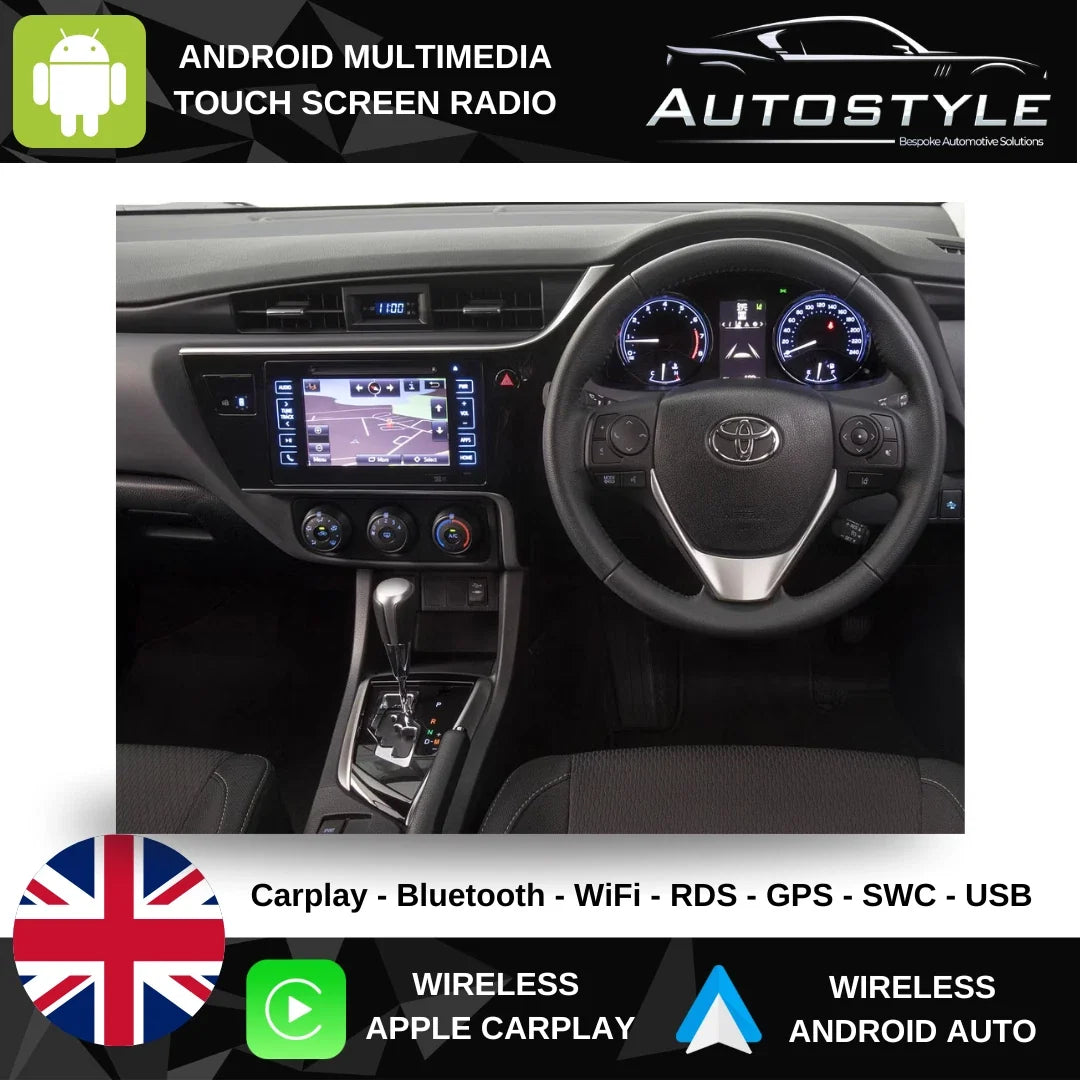 Toyota Corolla E170 / Toyota Auris Apple Carplay / Android Auto 9" Stereo Upgrade 2016-2019
