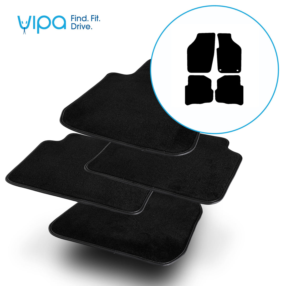 VW POLO HATCHBACK / SALOON 2002 TO 2004 - CAR MAT SET