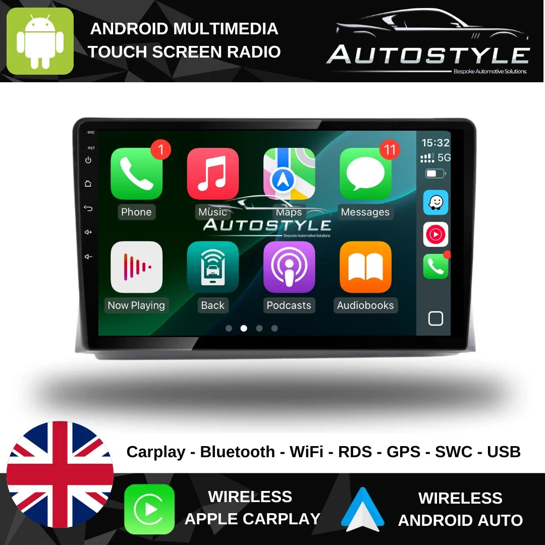 VW T5 Transporter Apple Carplay / Android Auto 9" Stereo Upgrade 2003-15
