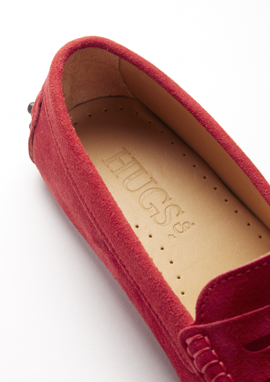 Women's Penny Driving Loafers, red suede
