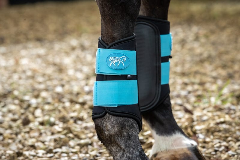 Double Locking Brushing Boots - Blue