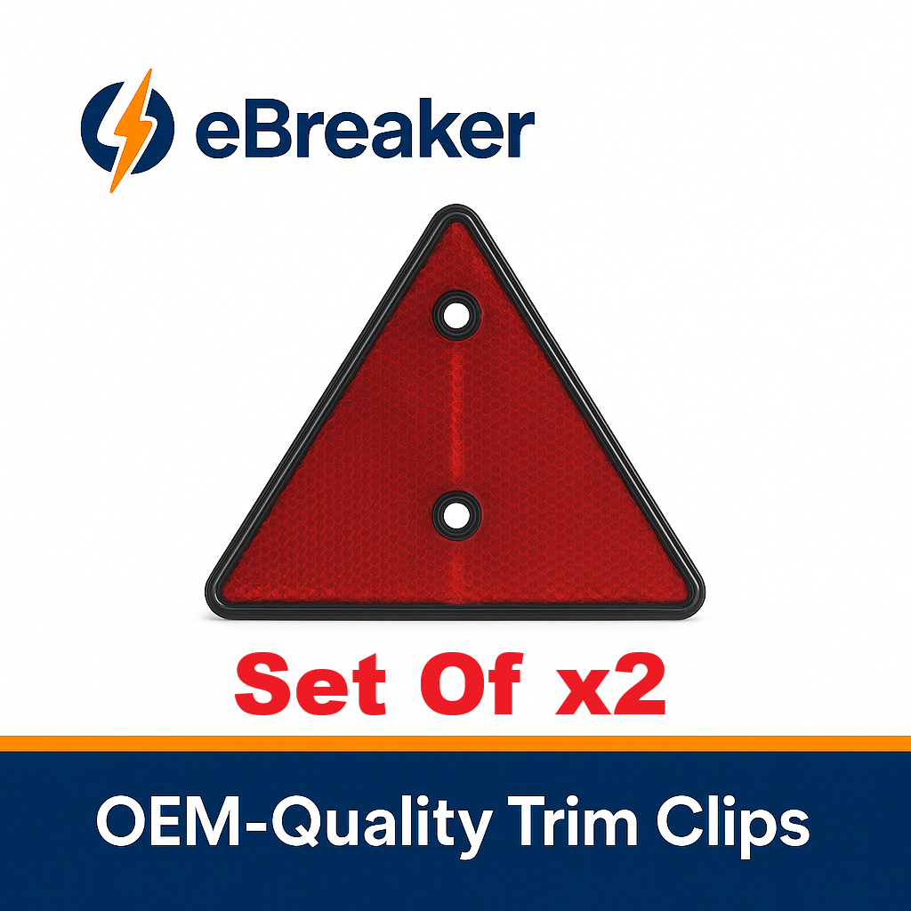 Red Triangle Reflector Set - ECE Trailer Caravan & Recovery Vehicle Safety Reflectors