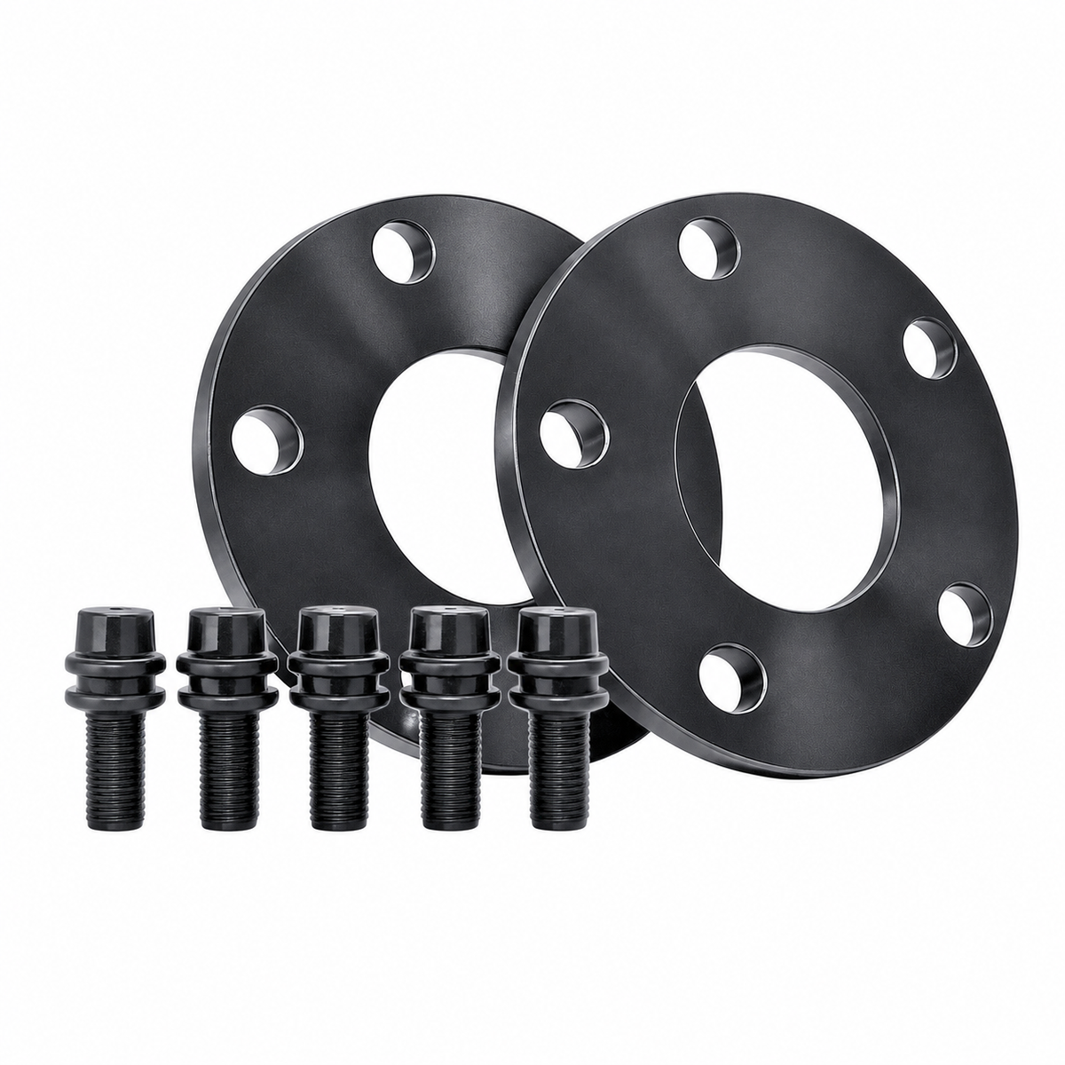 PORSCHE 7mm Wheel Spacers 5x130 With Extended O.E Bolts  Precision Fit in Black