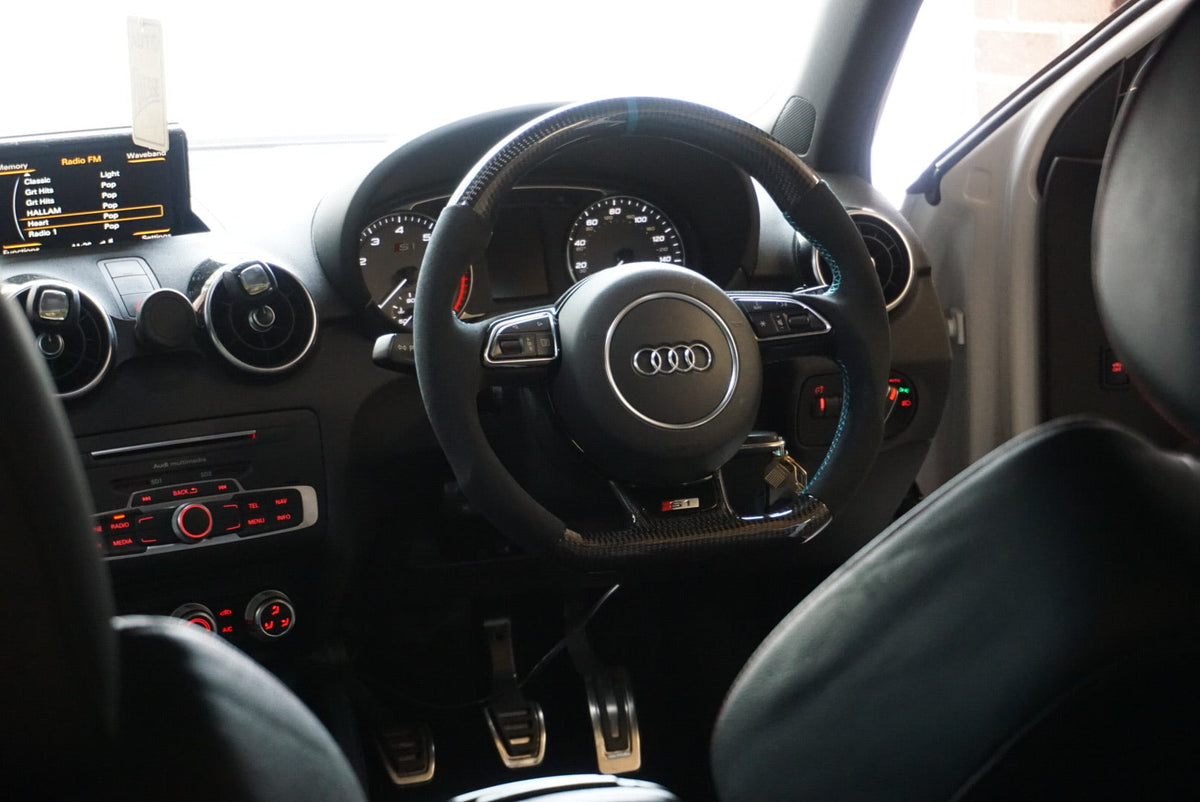 Audi A1 / S1 8X Carbon Fibre Custom Flat Bottom Steering Wheel (2010 - 2018)