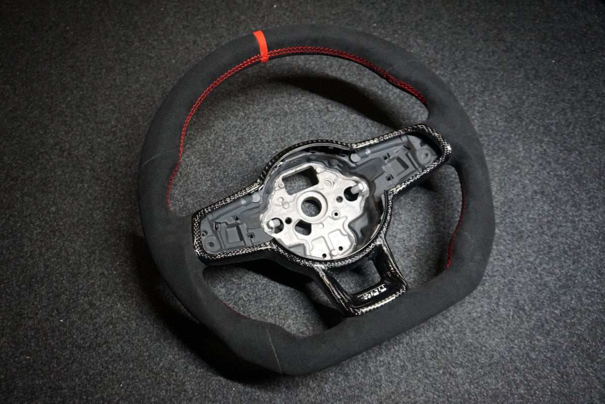 Volkswagen Polo MK6 AW1 Bespoke Custom Alcantara / Leather Steering Wheel (CUSTOM / GTI / R Line / GT 2018 - 2021 Models)