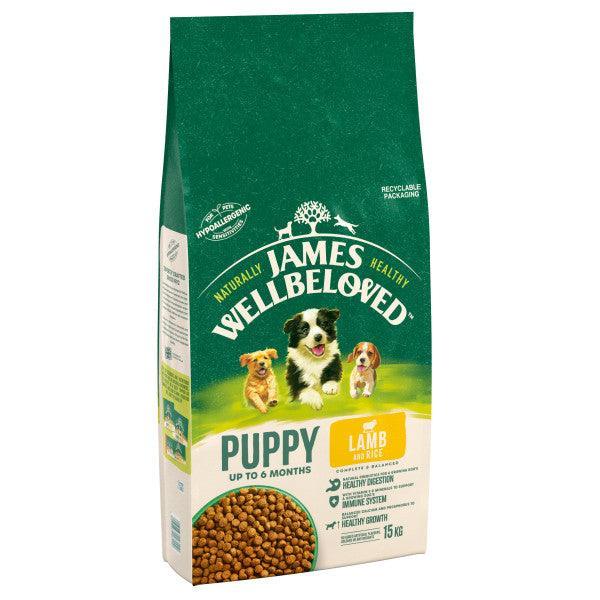 James Wellbeloved Puppy Lamb & Rice Dry Dog Food 15kg