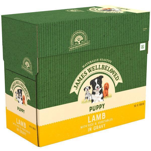 James Wellbeloved Puppy Lamb in Gravy Wet Dog Food Pouches 10 x 150g