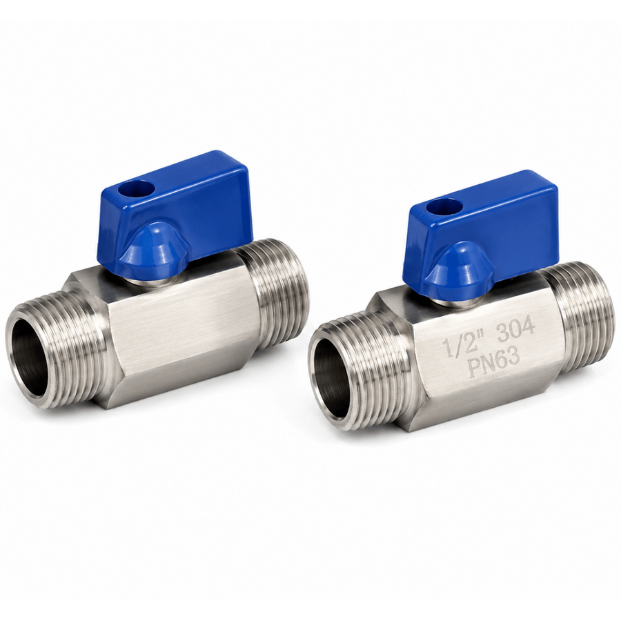 KOVE Ice Bath Isolation Stop Valves – ½ Inch Male-to-Male (Pair)