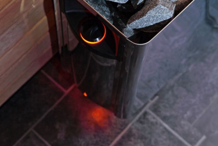 KOVE x Harvia The Wall SW60 6kW Sauna Heater – Stainless Steel Electric Heater with Built-In Controls