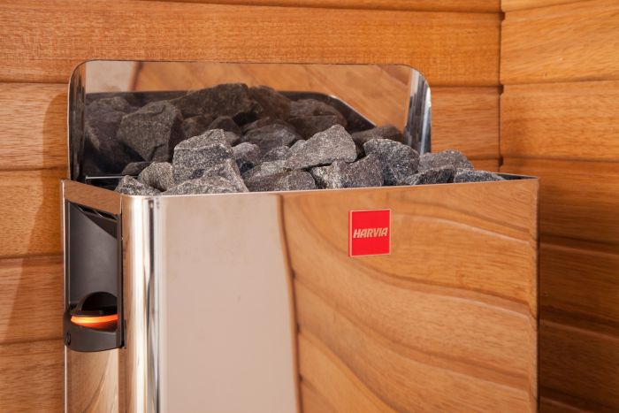 KOVE x Harvia The Wall SW80 8kW Sauna Heater – Stainless Steel Electric Heater with Built-In Controls