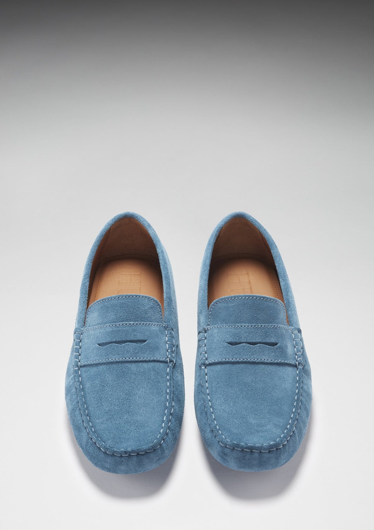 Penny Driving Loafers, petrol blue suede