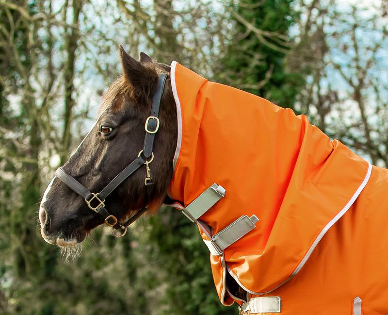 100g Orange Turnout Rug Neck Cover