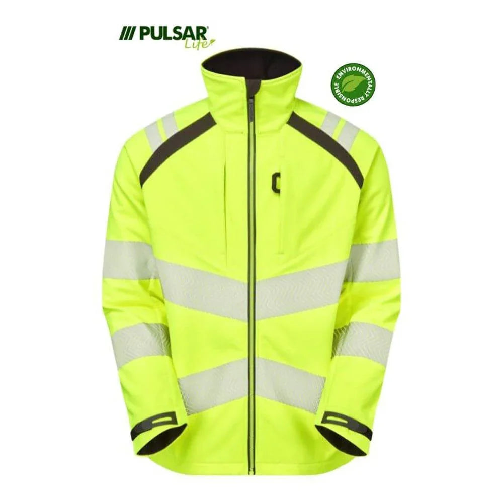 PULSAR® LIFE LFE965 GRS Women's Waterproof Hi-Vis Softshell Jacket Yellow