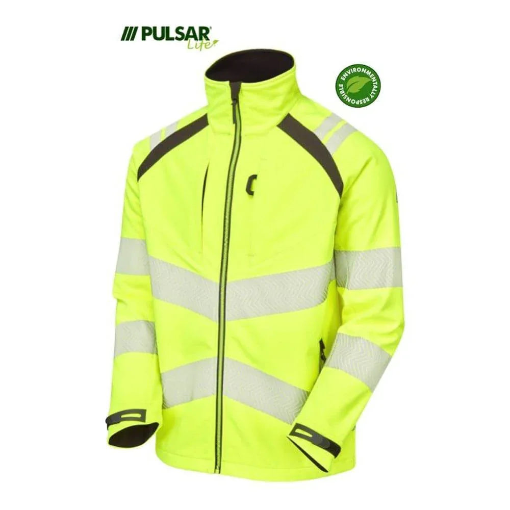 PULSAR® LIFE LFE965 GRS Women's Waterproof Hi-Vis Softshell Jacket Yellow