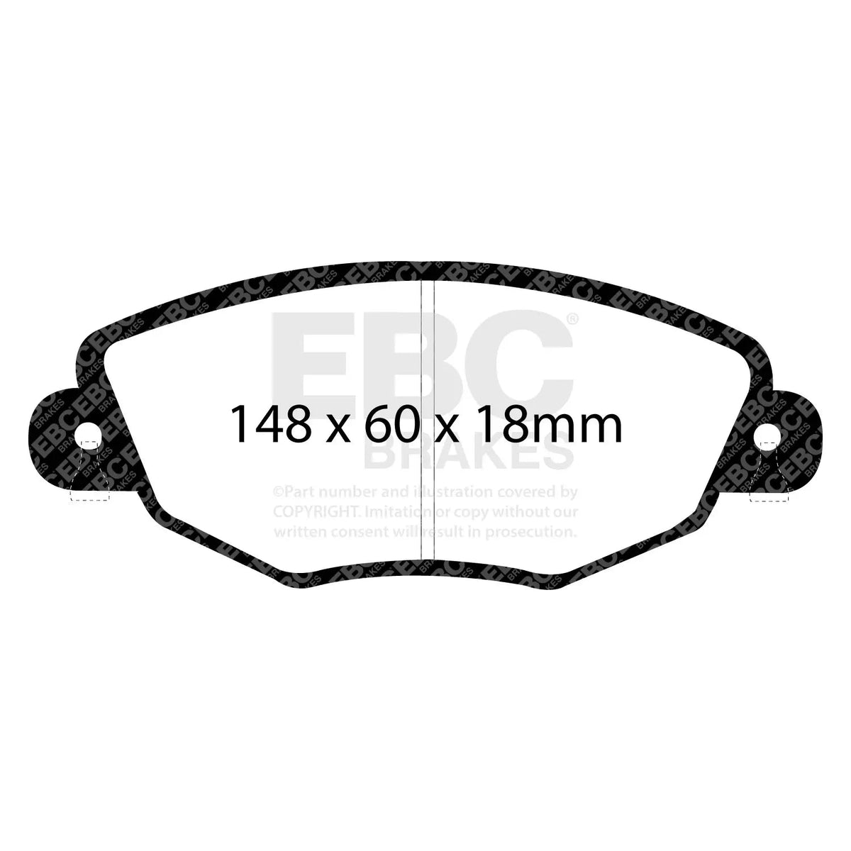 EBC Yellowstuff 4000 Series Street and Track Brake Pad Set front brake pads: Ford Mondeo DP41322R
