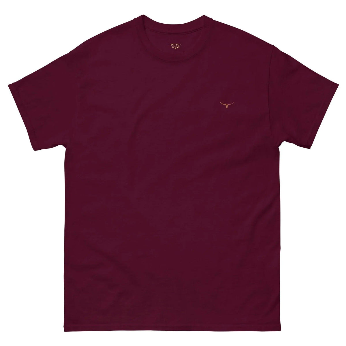 Longhorn Bull Skull Frontier Tee – Maroon