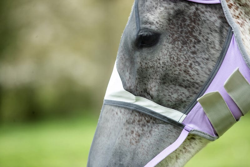 Horse Fly Mask With Nose - Violet