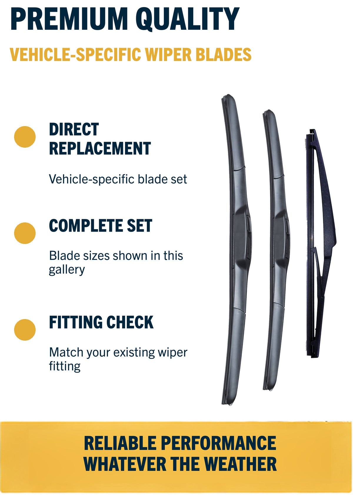 LAND ROVER DISCOVERY SPORT SUV Sep 2014 Onwards Wiper Blade Set