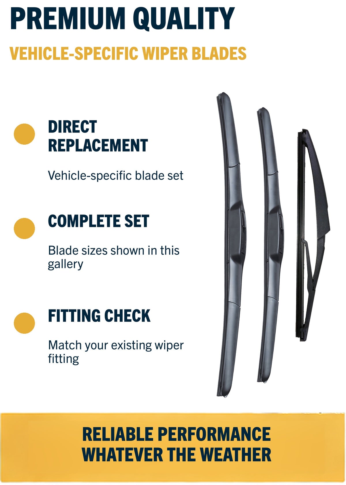 MINI MINI F55 F56 Hatchback Aug 2014 to May 2017 Wiper Blade Set