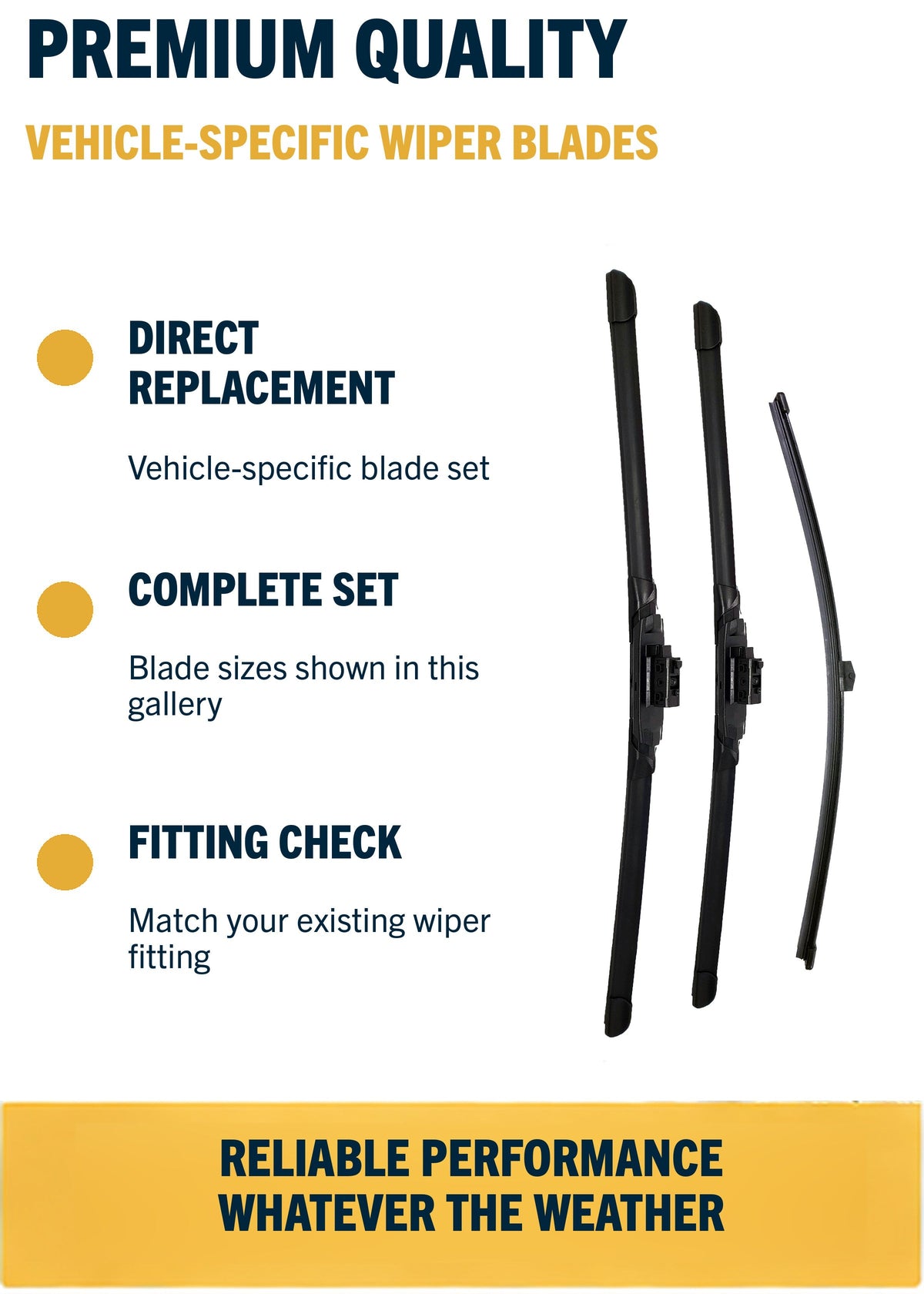 Mercedes-Benz A Class W177 Hatchback Apr 2018 Onwards Wiper Blade Set