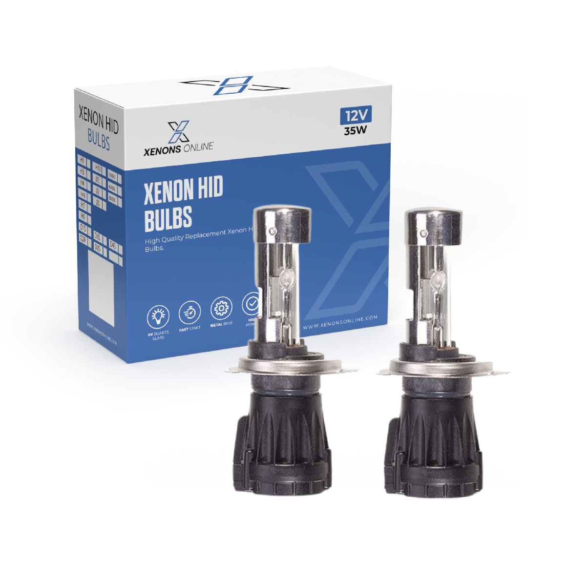 H4 Bi Xenon HID Bulbs (Pair)